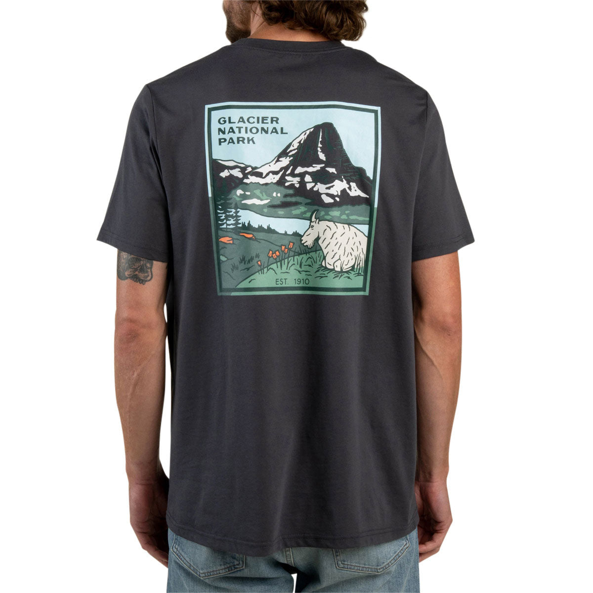 Sendero Glacier National Park T-Shirt - Charcoal image 4