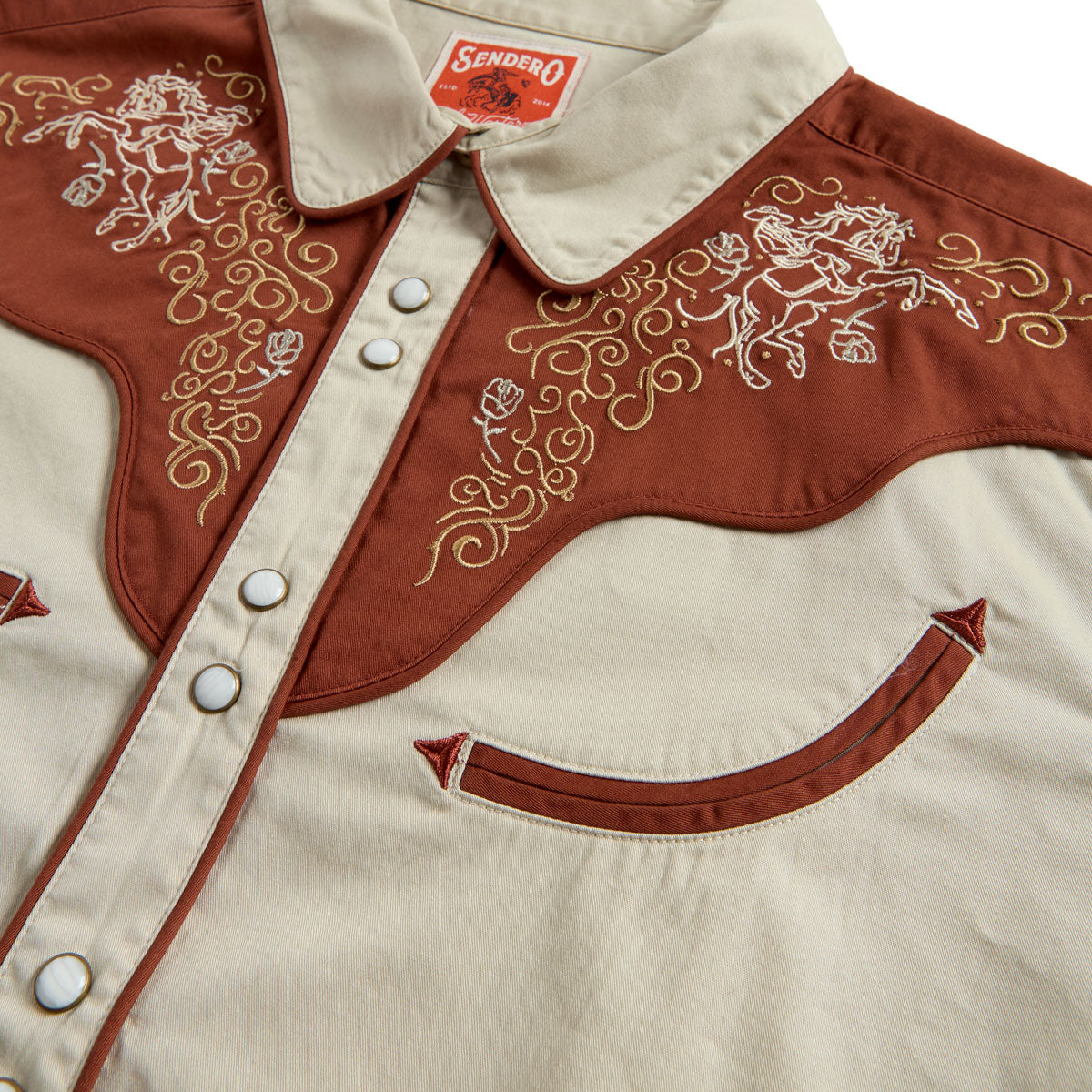 Sendero The Cody Western Shirt - Oat image 3