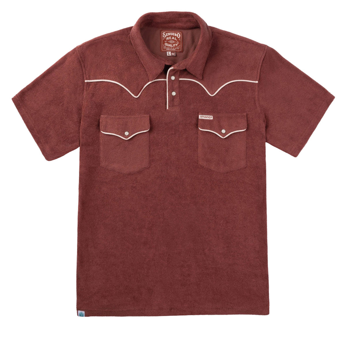 Sendero Cantina Terry Polo Shirt - Mahogony image 1
