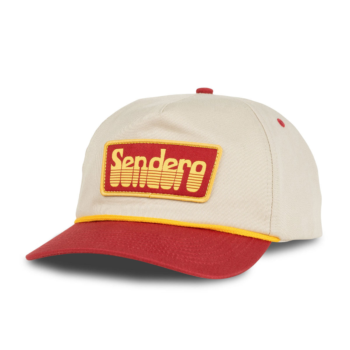 Sendero Retro Logo Hat - Cream/Maroon image 1