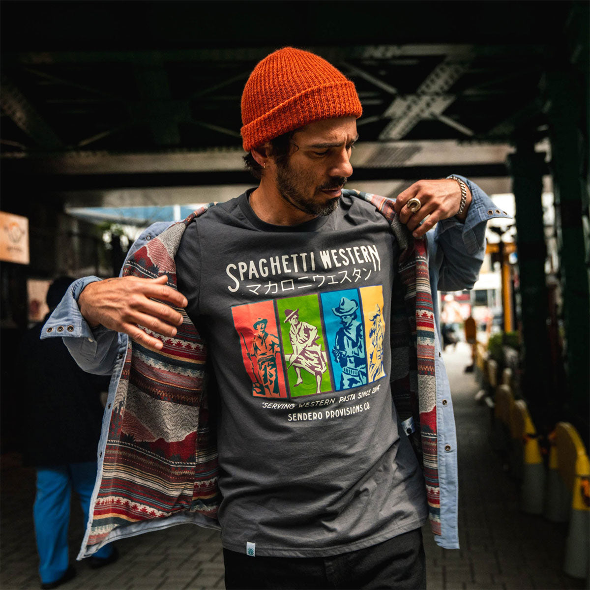 Sendero Spaghetti Western T-Shirt - Vintage Black image 3