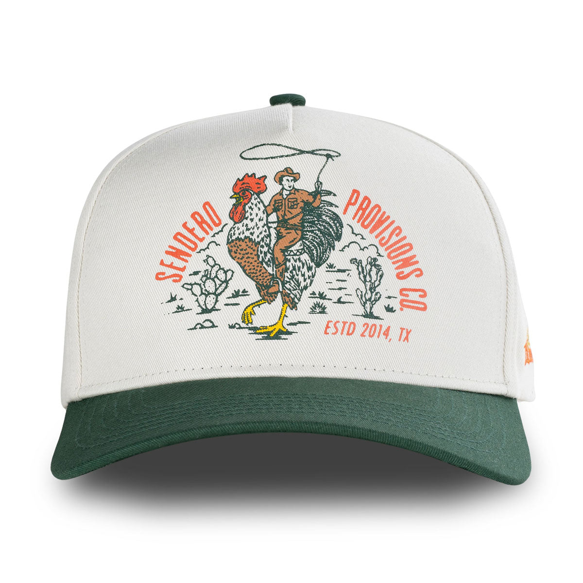 Sendero Official Western Hat - Cream/Green image 4