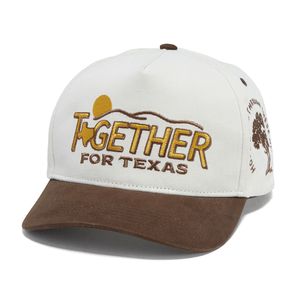 Sendero Together For Texas Baseball Hat - White/Brown image 1