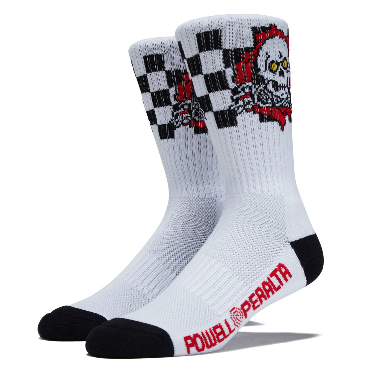 Powell-Peralta Ripper Socks - Red/Black Checker Stripes image 1