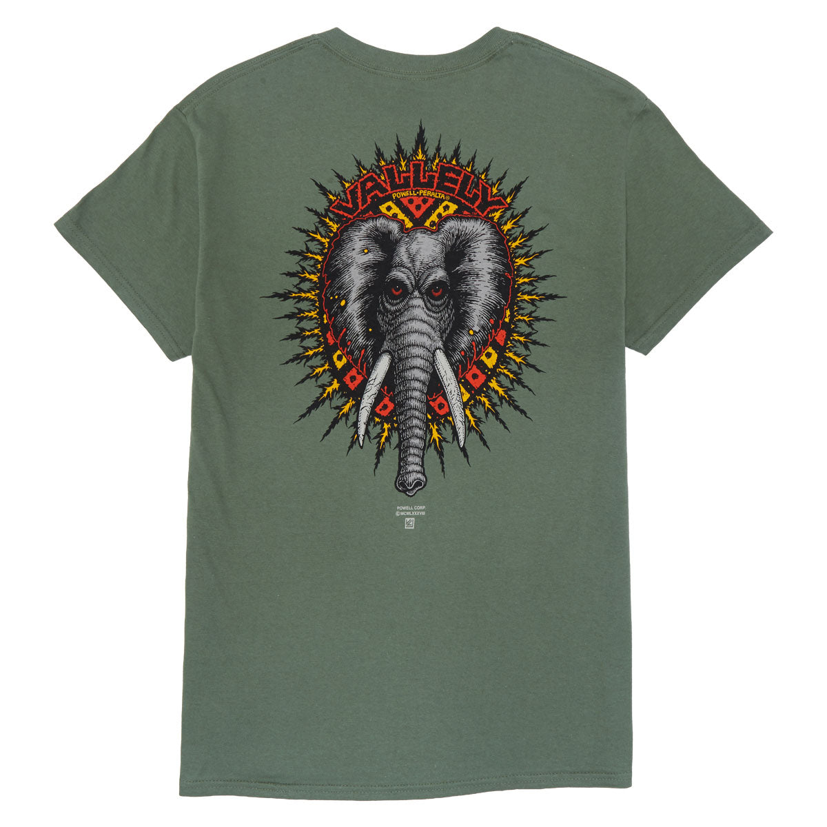 Powell-Peralta Vallely Elephant T-Shirt - Military Green II image 2
