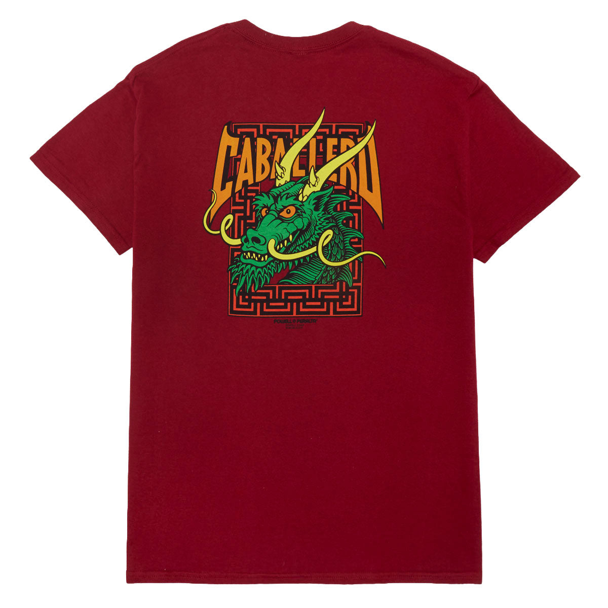 Powell-Peralta Caballero Street Dragon T-Shirt - Garnet image 1
