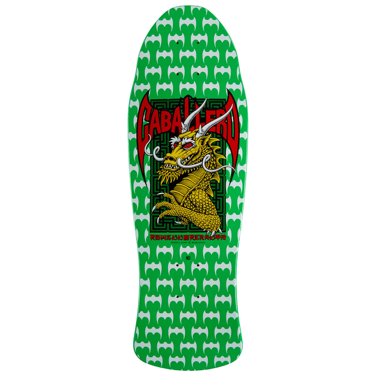 Powell-Peralta Steve Caballero Street Dragon 22 Skateboard Deck - Green/White - 9.625