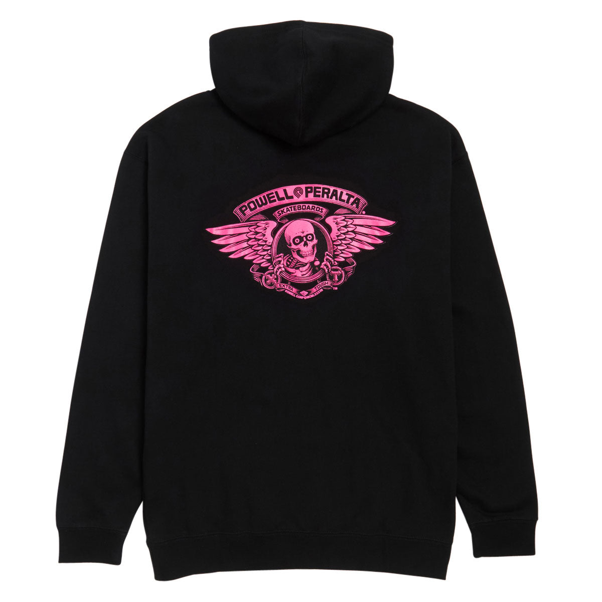 Powell-Peralta Winged Ripper Hoodie - Pink Blacklight/Black image 1