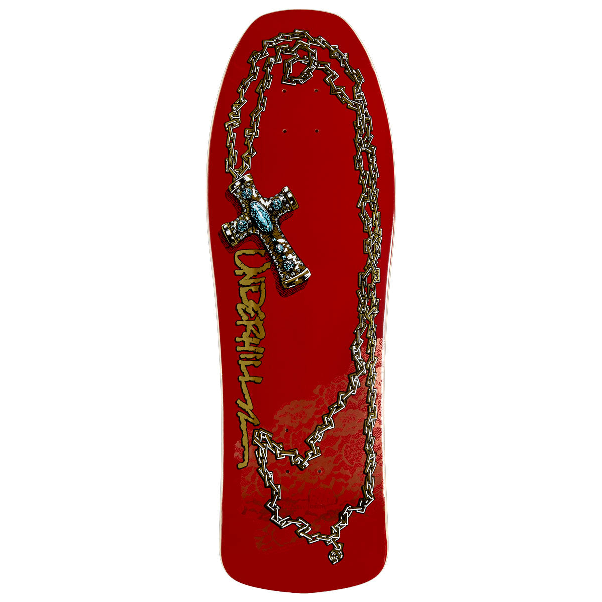 Powell-Peralta Ray Underhood OG Cross 2 Skateboard Deck - Burgundy/Gold Foil - 10.00