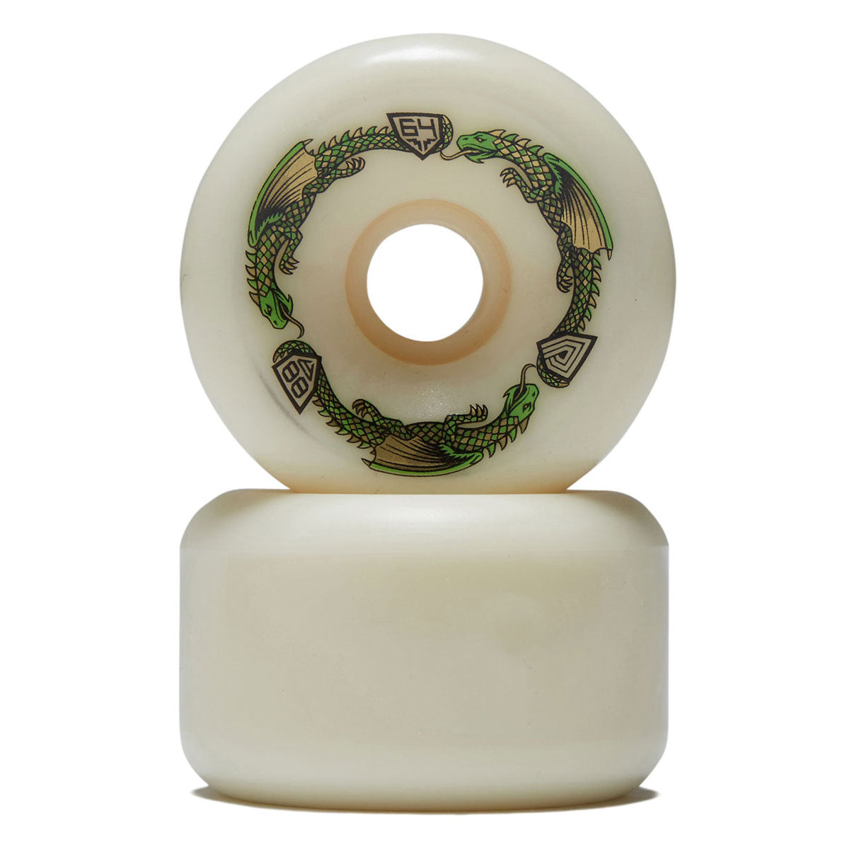 Powell-Peralta Dragon Formula 88a BOM Skateboard Wheels - Off White II - 64mm image 2