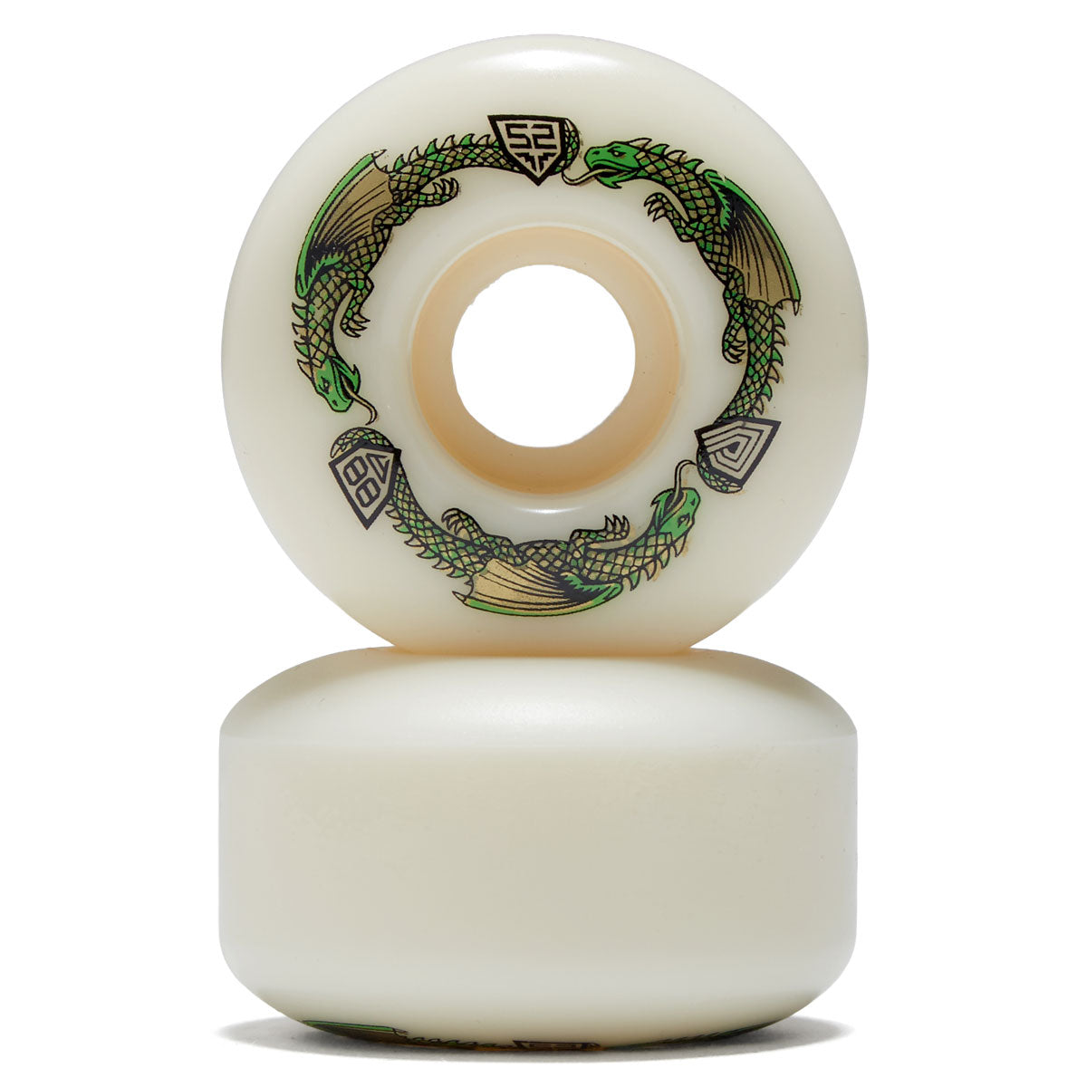 Powell-Peralta Dragon Formula 88a V1 Skateboard Wheels - Off White - 52mm image 2