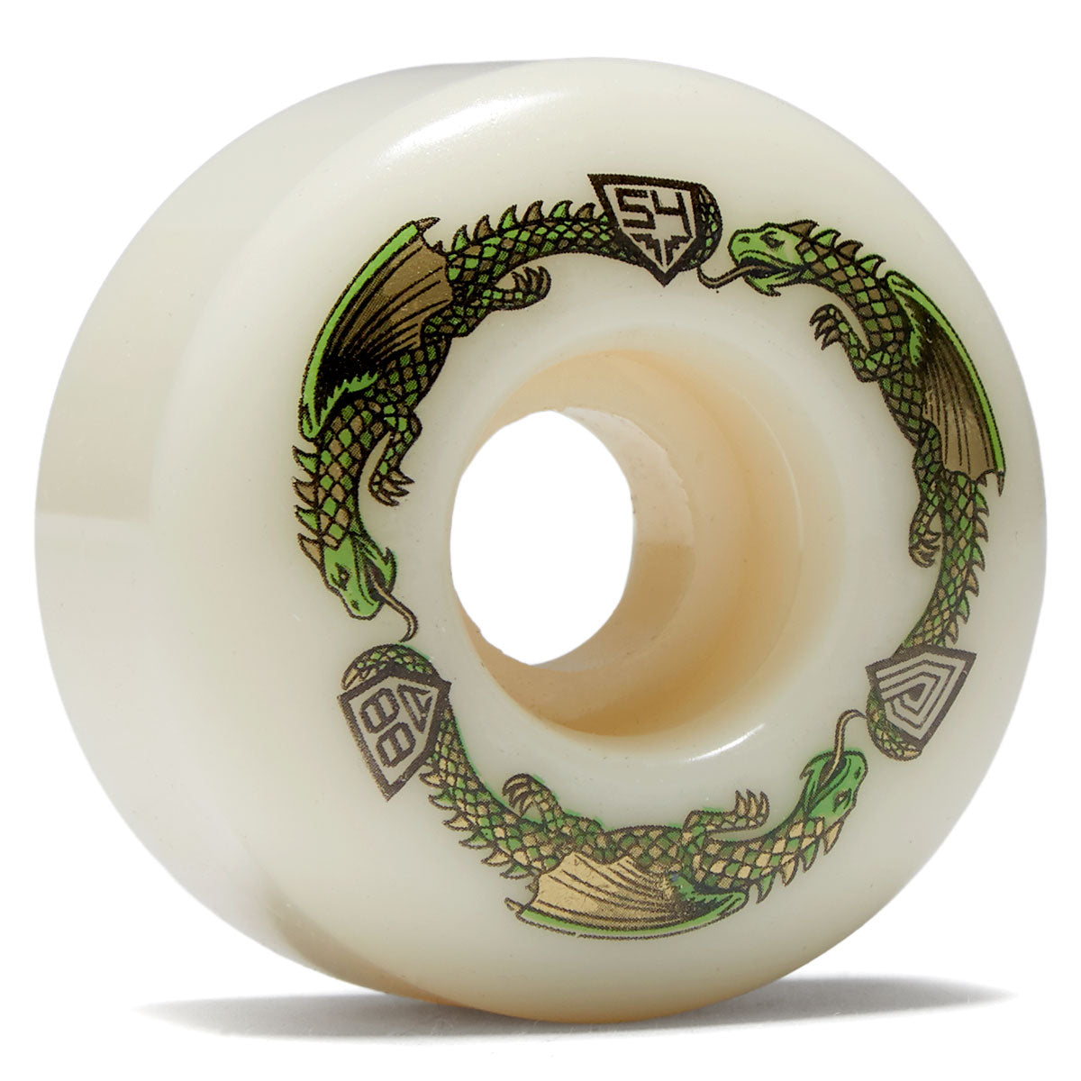 Powell-Peralta Dragon Formula 88a V4 Skateboard Wheels - Off White - 54mm image 1