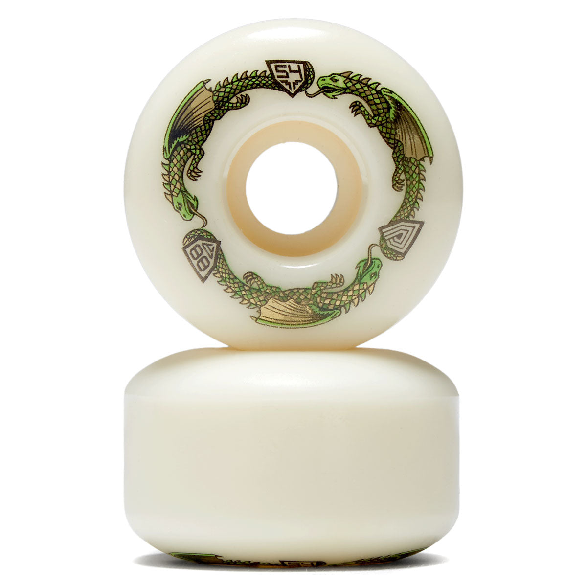 Powell-Peralta Dragon Formula 88a V4 Skateboard Wheels - Off White - 54mm image 2