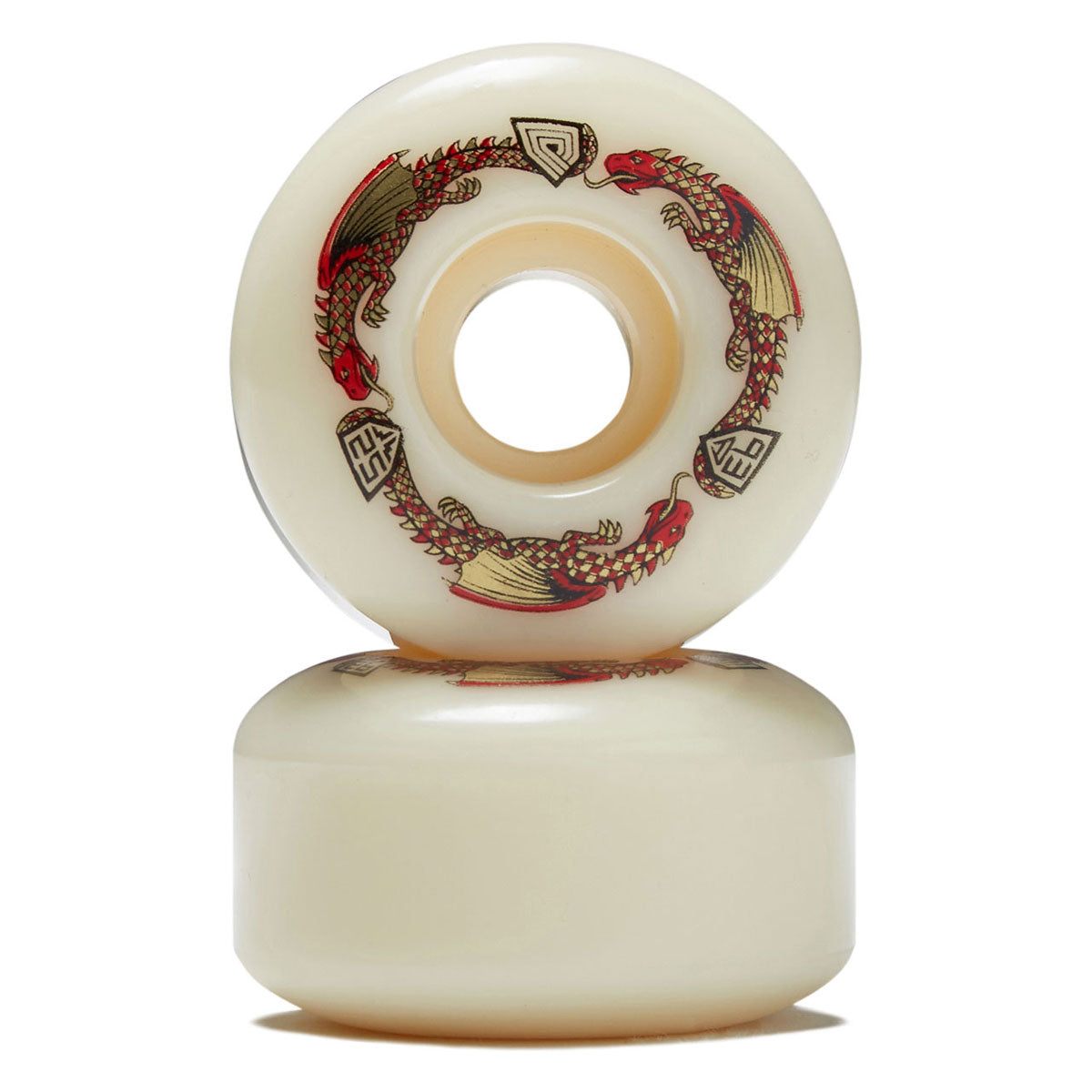 Powell-Peralta Dragon Formula 93a V1 Skateboard Wheels - Off White - 52mm image 2