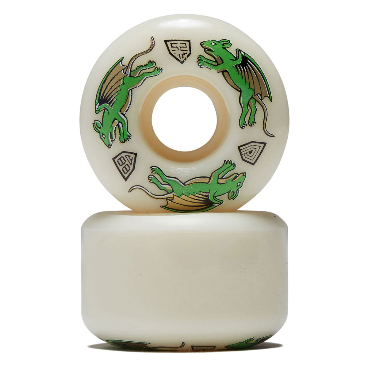 Powell-Peralta Dragon Formula Nano Rat 88a AV4 Skateboard Wheels - Off White - 52mm image 2