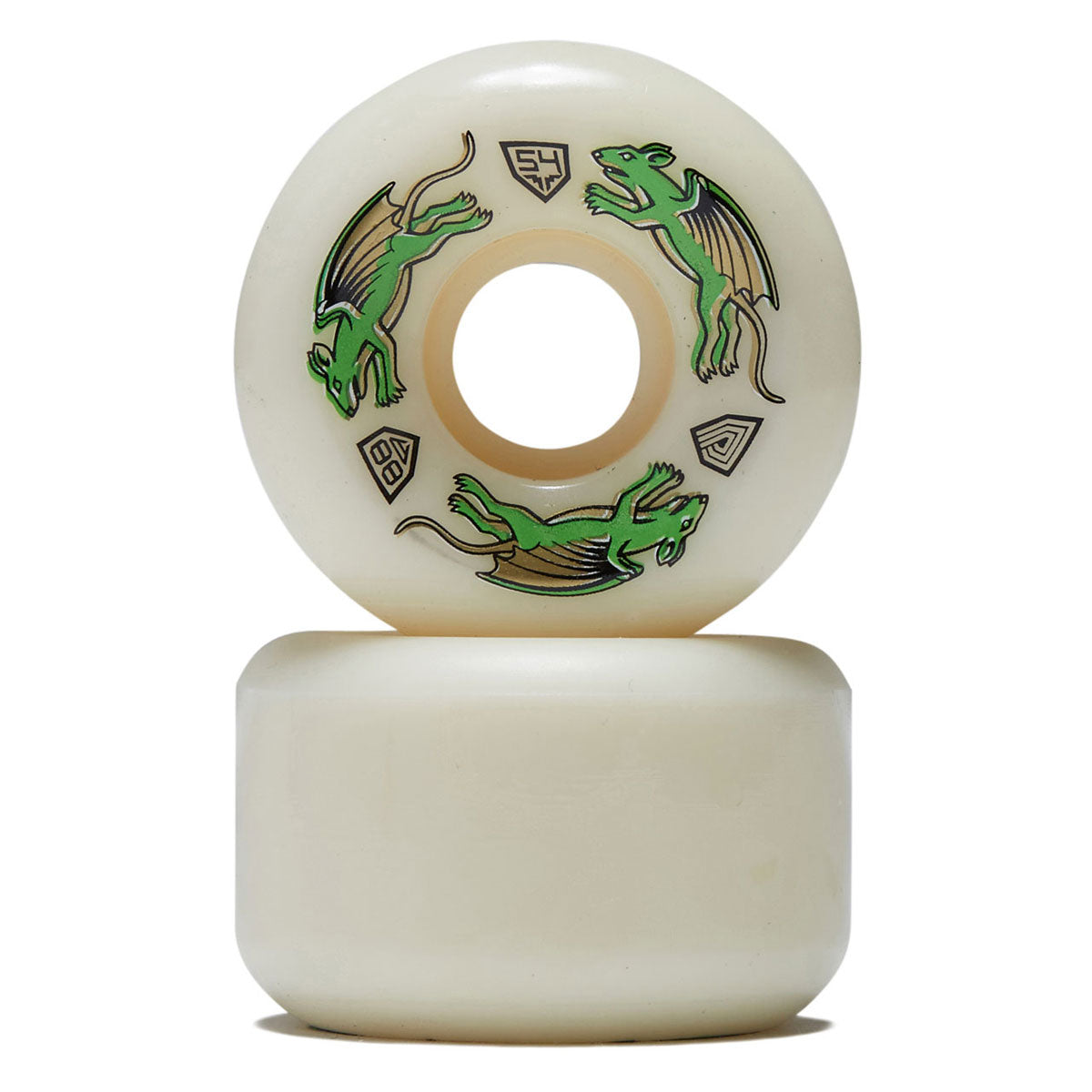 Powell-Peralta Dragon Formula Nano Rat 88a AV6 Skateboard Wheels - Off White - 54mm image 2
