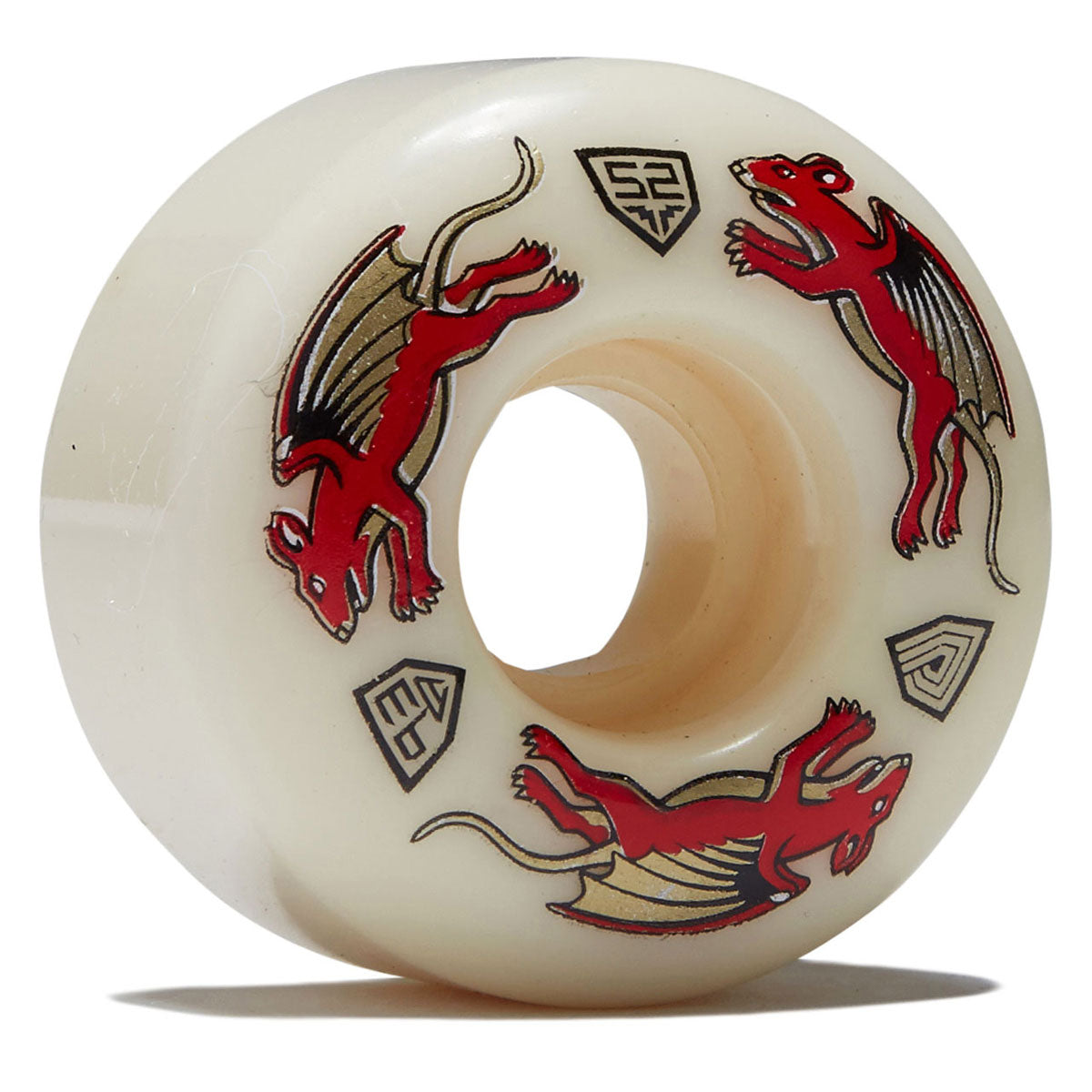 Powell-Peralta Dragon Formula Nano Rat 93a V4 Skateboard Wheels - Off White - 52mm image 1