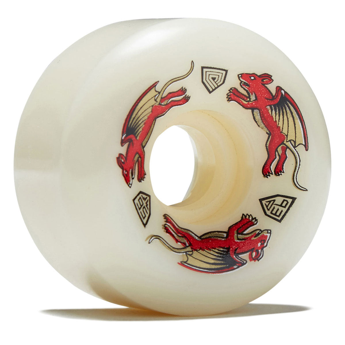 Powell-Peralta Dragon Formula Nano Rat 93a V6 Skateboard Wheels - Off White - 56mm image 1