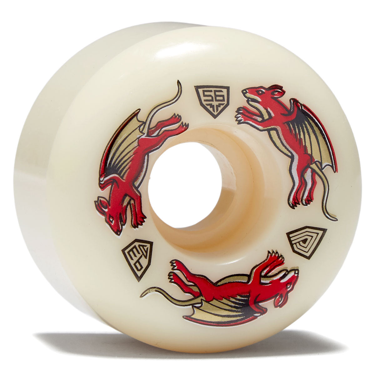 Powell-Peralta Dragon Formula Nano Rat 93a A2 Skateboard Wheels - Off White - 56mm image 1