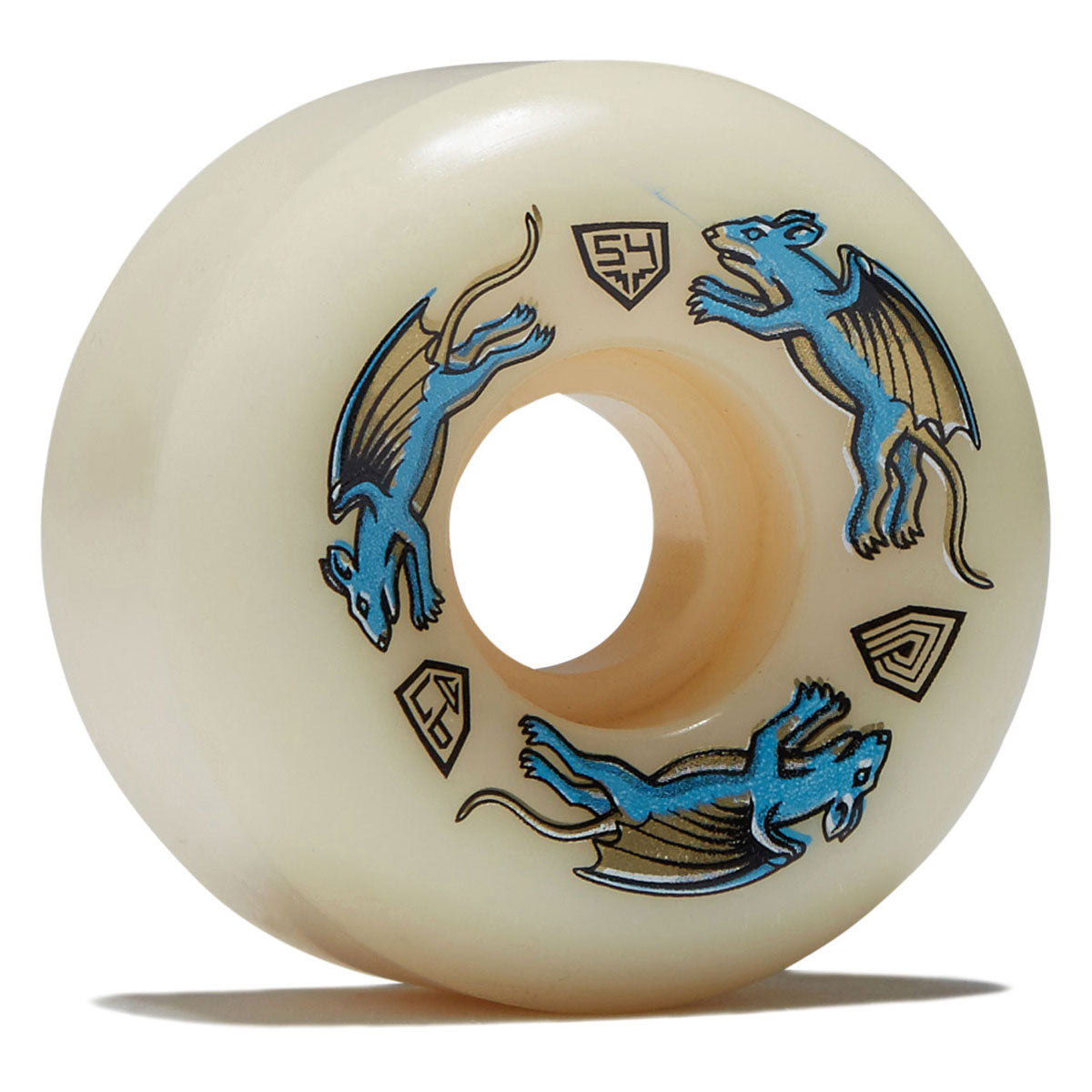 Powell-Peralta Dragon Formula Nano Rat 97a AV6 Skateboard Wheels - Off White - 54mm image 1