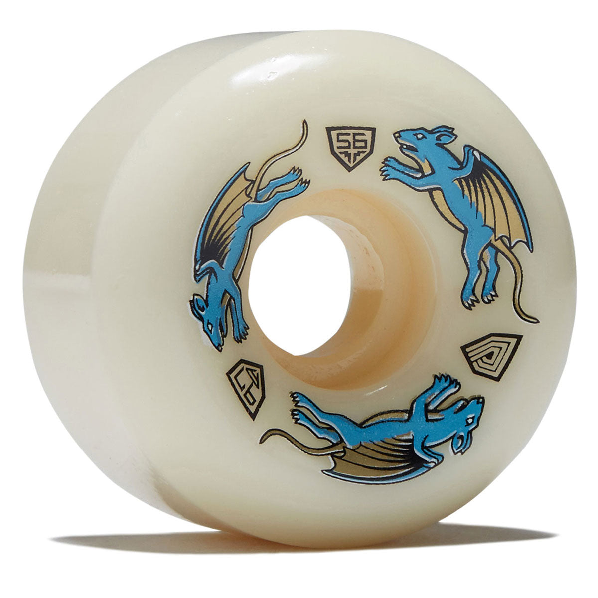 Powell-Peralta Dragon Formula Nano Rat 97a AV6 Skateboard Wheels - Off White - 56mm image 1