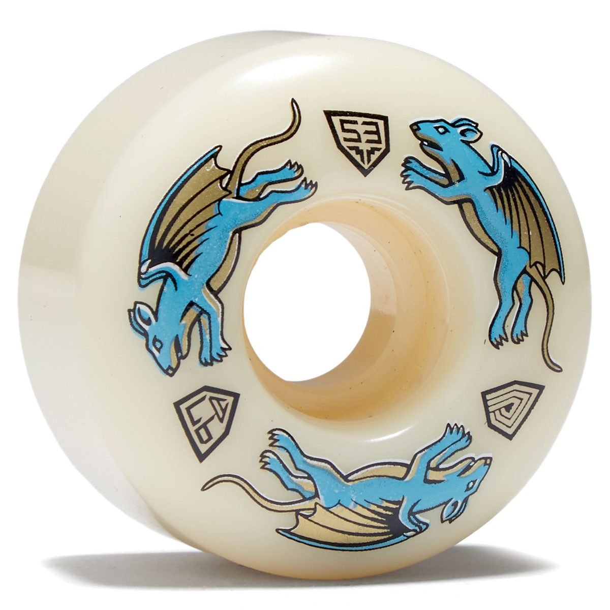 Powell-Peralta Dragon Formula Nano Rat 97a AV4 Skateboard Wheels - Off White - 53mm image 1