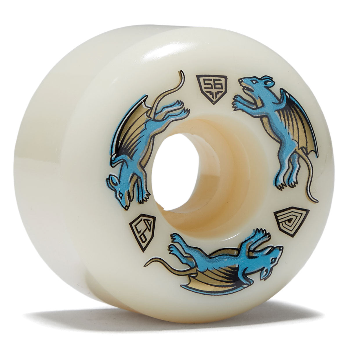 Powell-Peralta Dragon Formula Nano Rat 97a AA2 Skateboard Wheels - Off White - 56mm image 1