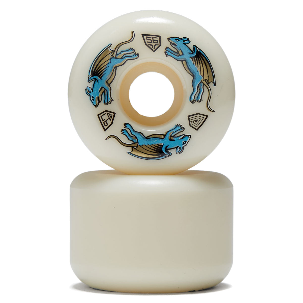 Powell-Peralta Dragon Formula Nano Rat 97a AA2 Skateboard Wheels - Off White - 56mm image 2