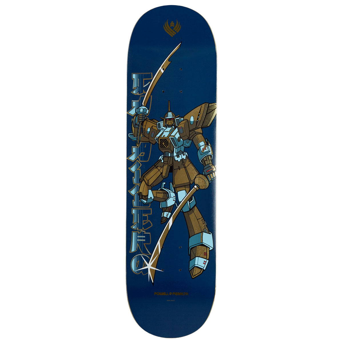 Powell-Peralta Flight Steve Caballero Gundam Skateboard Deck - Blue/Gold Foil - 8.50