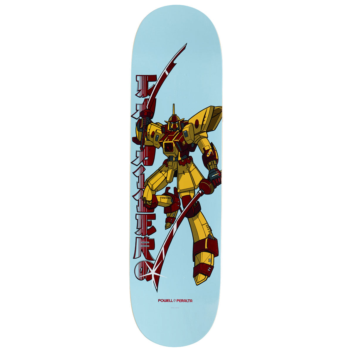 Powell-Peralta Steve Caballero Gundam Skateboard Deck - Light Blue/Red Foil - 8.50