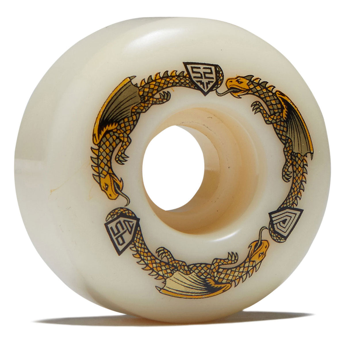 Powell-Peralta Dragon Formula 95a V1 Skateboard Wheels - Off White - 52mm image 1