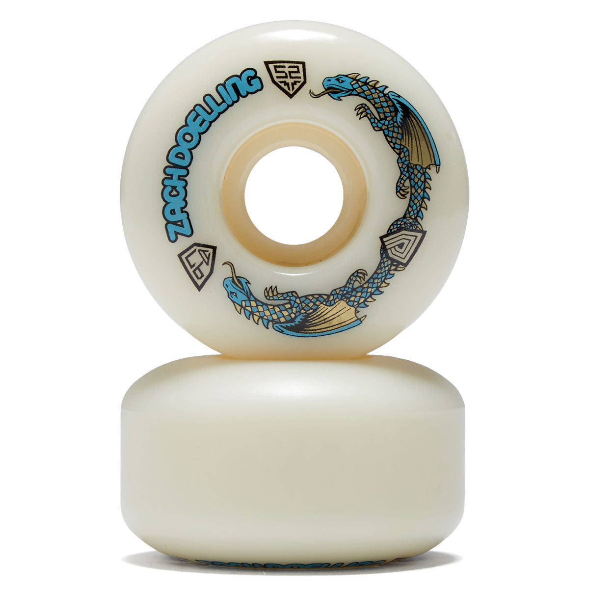 Powell-Peralta Dragon Formula Dach Doelliing 97a A1 Skateboard Wheels - Off White - 52mm image 2