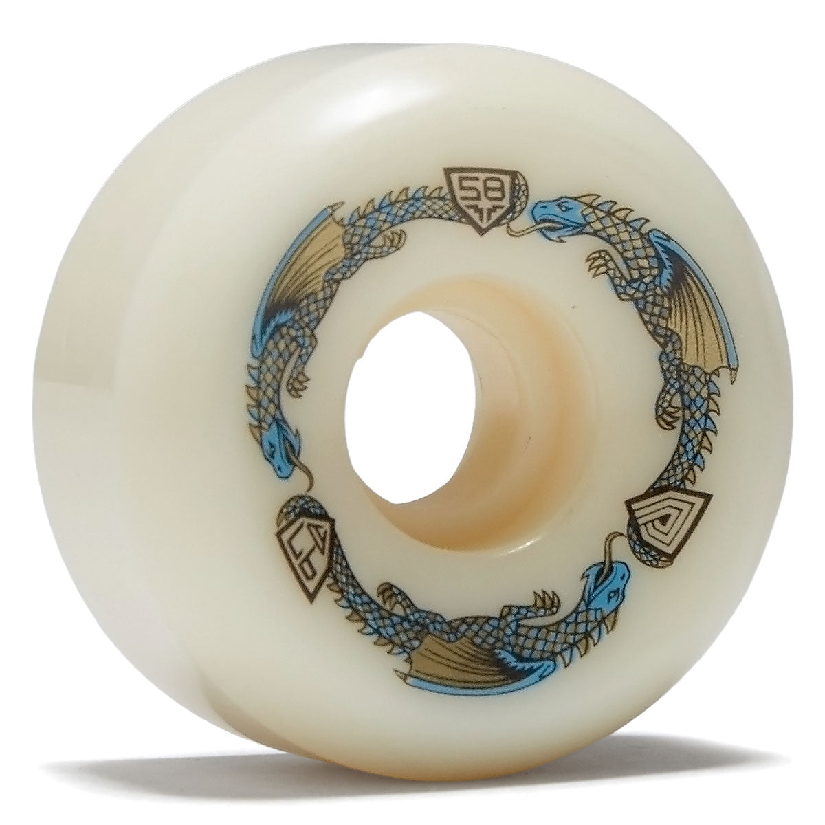 Powell-Peralta Dragon Formula 97a RB2 Skateboard Wheels - Off White - 58mm image 1