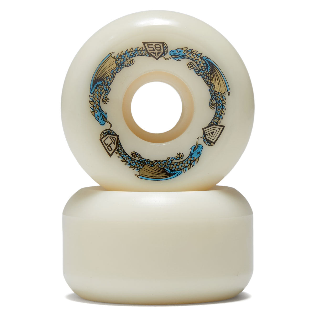 Powell-Peralta Dragon Formula 97a RB2 Skateboard Wheels - Off White - 58mm image 2