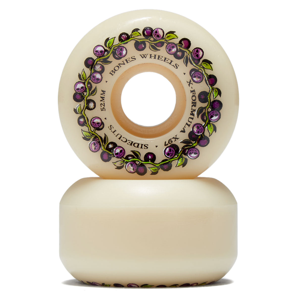 Bones X Formula Skull Berries 97a V5 Sidecuts Skateboard Wheels - 52mm image 2