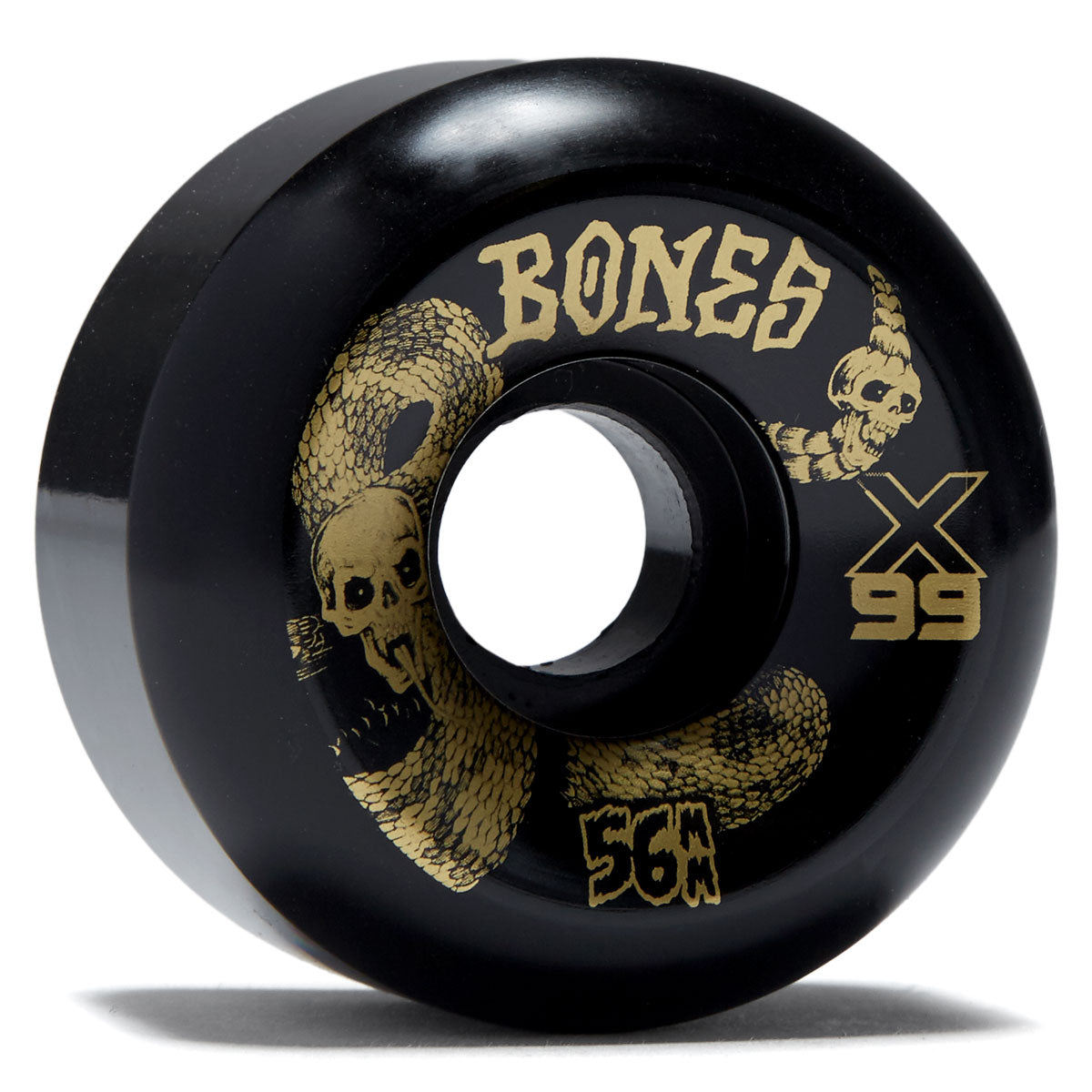 Bones X Formula Death Venom 99a V6 Wide-Cut Skateboard Wheels - Black - 56mm image 1
