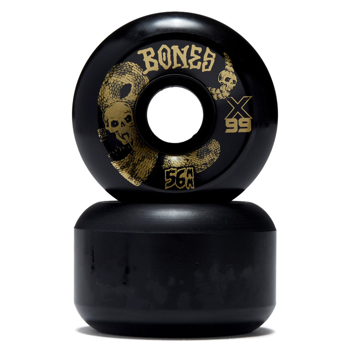 Bones X Formula Death Venom 99a V6 Wide-Cut Skateboard Wheels - Black - 56mm image 2