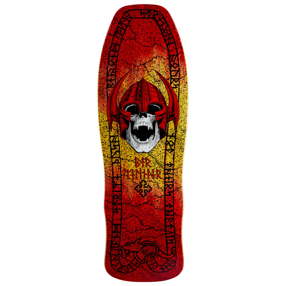 Powell-Peralta Per Wilinder Skull 12 Skateboard Deck - Red/Yellow Fade - 9.625