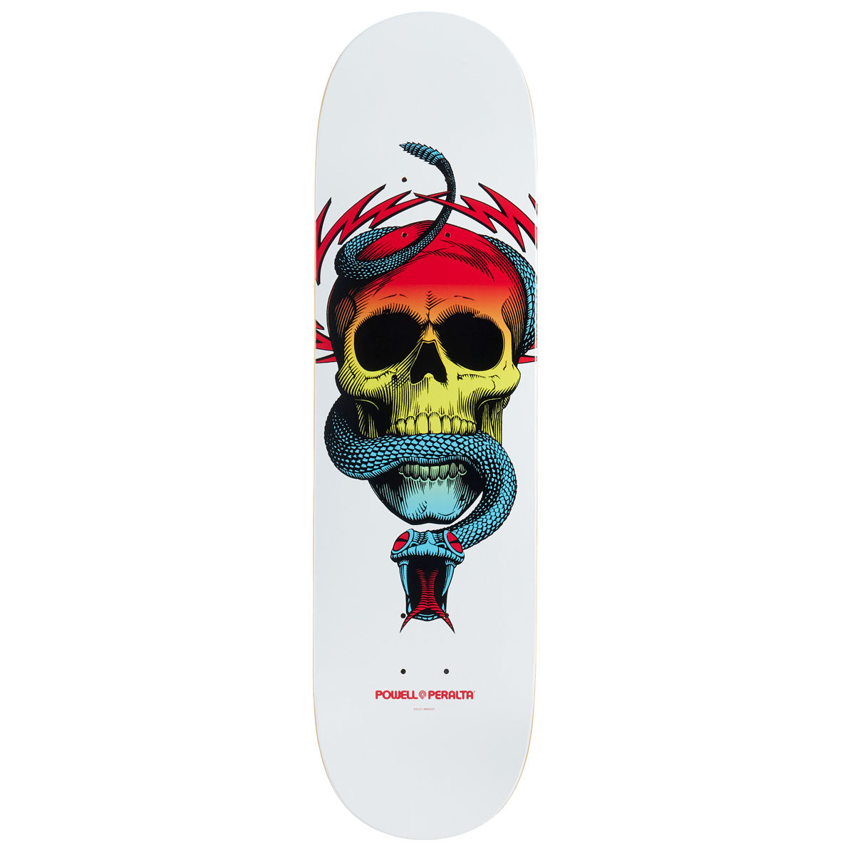 Powell-Peralta Mike McGill Skull & Snake Skateboard Deck - Yellow Fade/White - 8.50