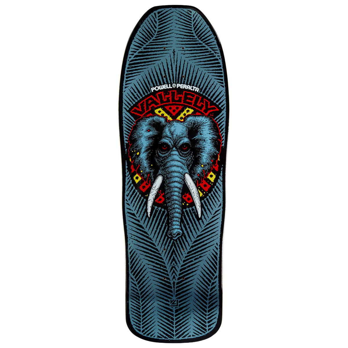 Powell-Peralta Mike Vallely Elephant 12 Skateboard Deck - Aqua/Blue Foil - 10.00