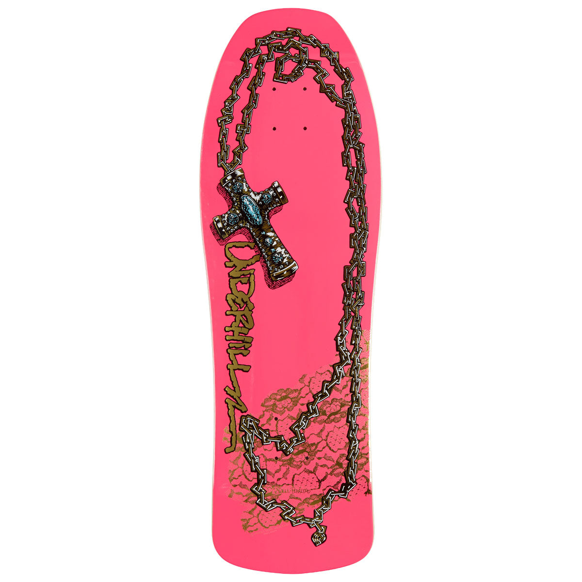 Powell-Peralta Ray Underhill OG Cross 03 Skateboard Deck - Pink/Gold Foil - 10.00