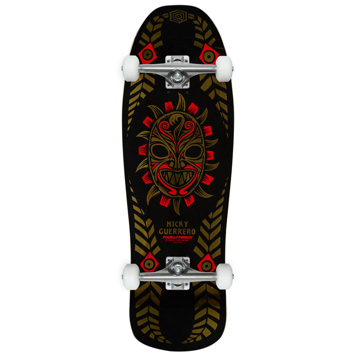 Powell-Peralta Nicky Guerrero Mask 07 Reissue Skateboard Complete - Black/Gold Foil - 10.00