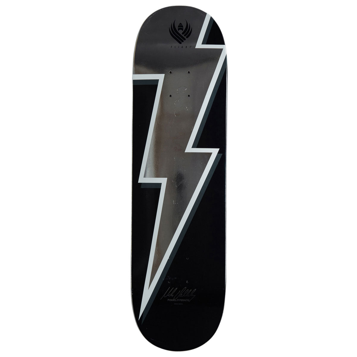 Powell-Peralta Flight Mike Vallely Lightning Bolt 02 Skateboard Deck - Silver Foil - 8.50