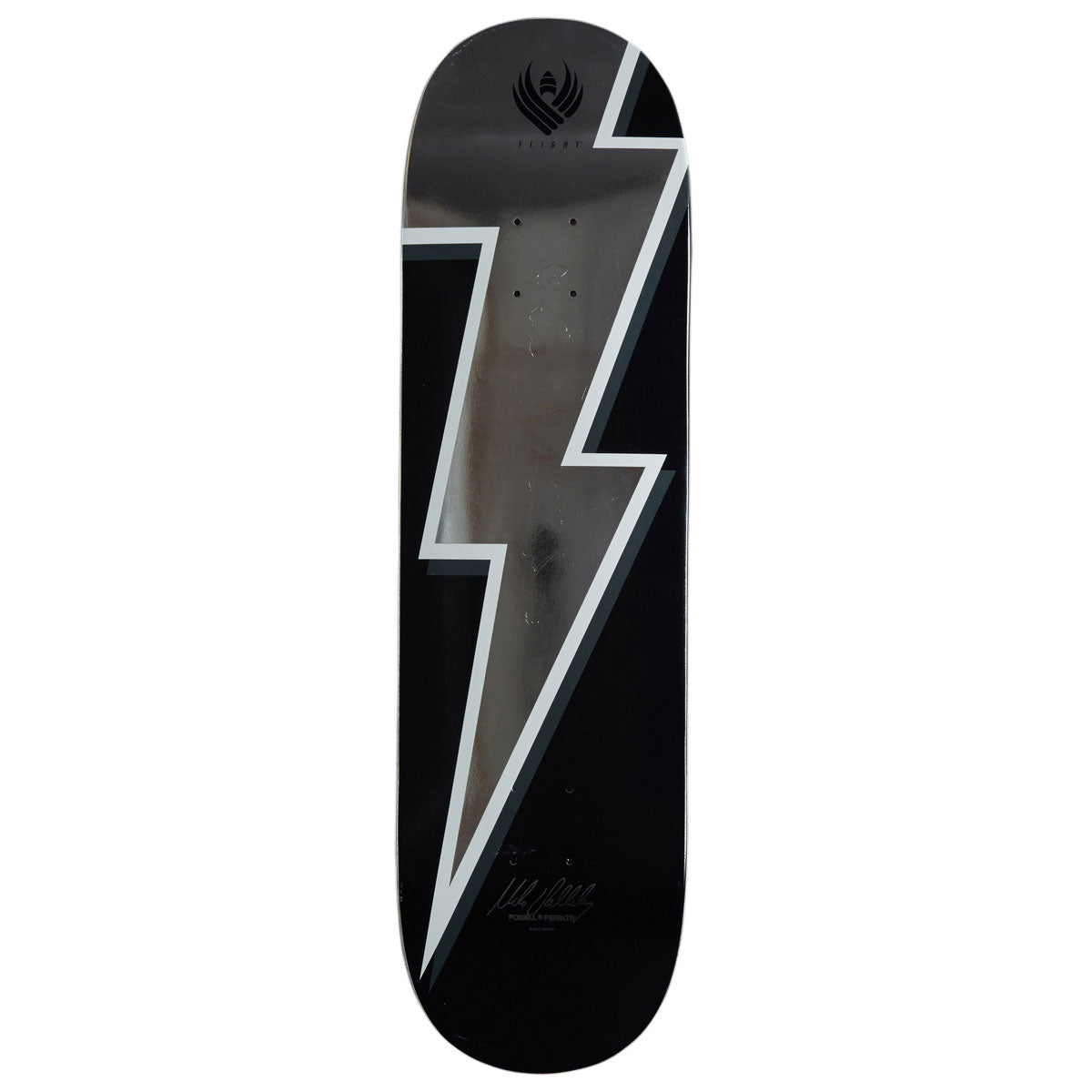 Powell-Peralta Flight Mike Vallely Lightning Bolt 02 Skateboard Deck - Silver Foil - 8.75