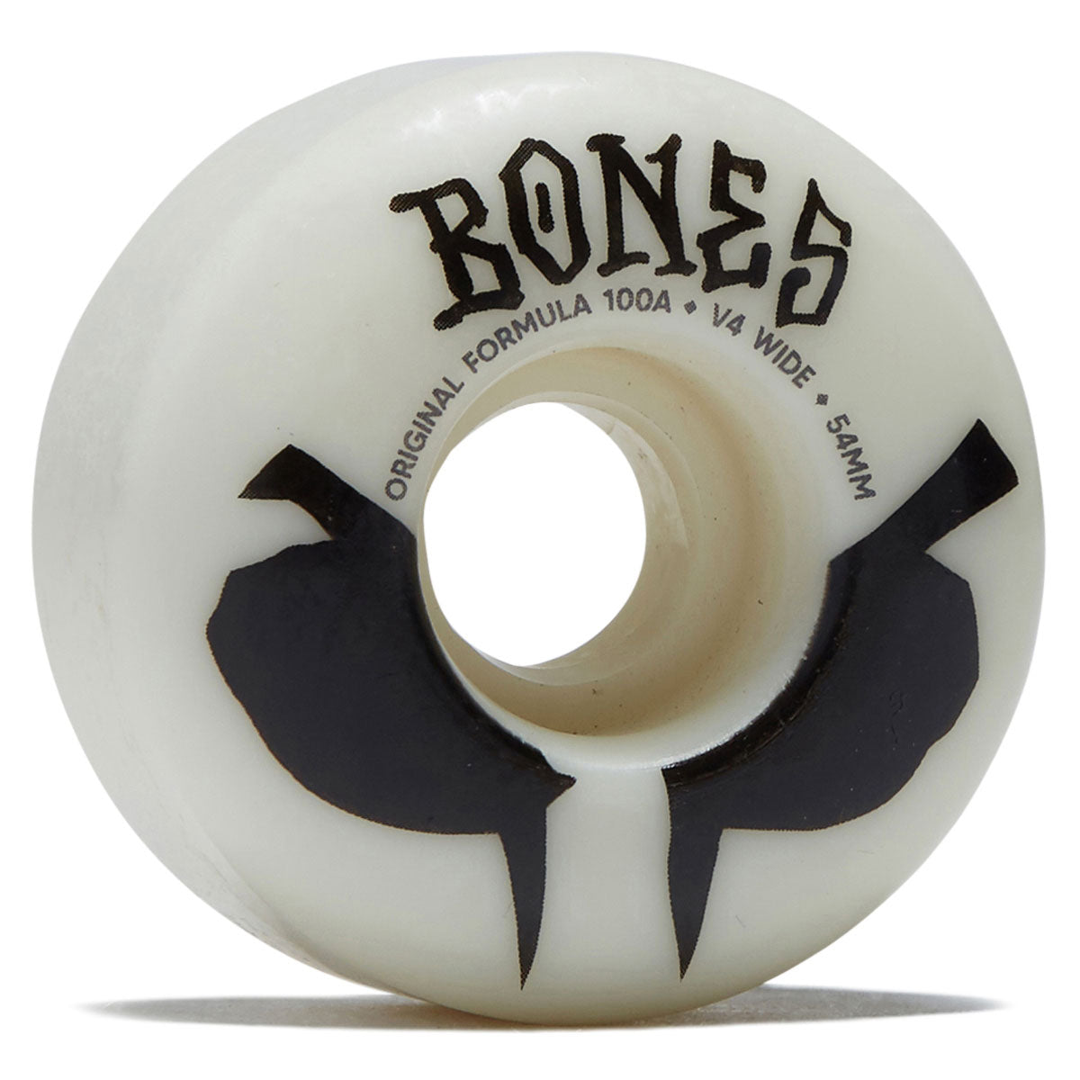 Bones 100s Wides 100a V4 Wide Skateboard Wheels - White 2026 - 54mm image 1
