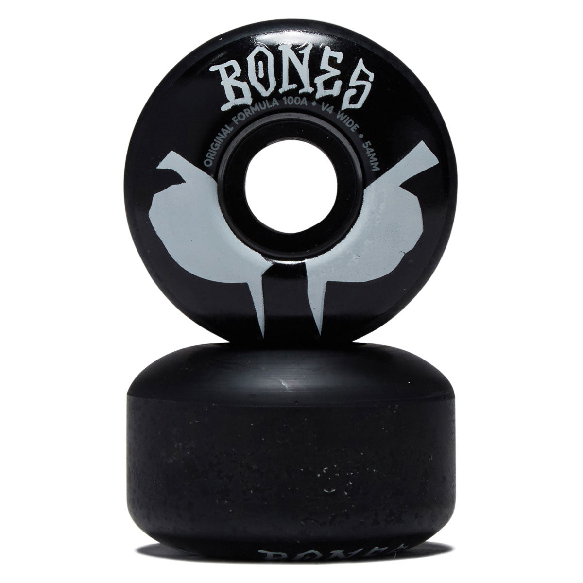Bones 100s Wides 100a V4 Wide Skateboard Wheels - Black 2026 - 54mm image 2