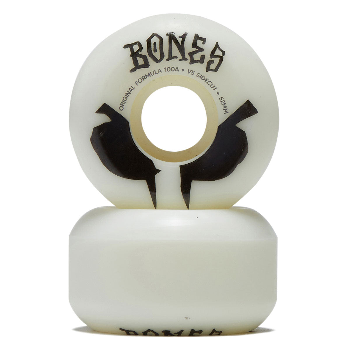 Bones 100s Sidecuts 100a V5 Sidecut Skateboard Wheels - White 2026 - 52mm image 2
