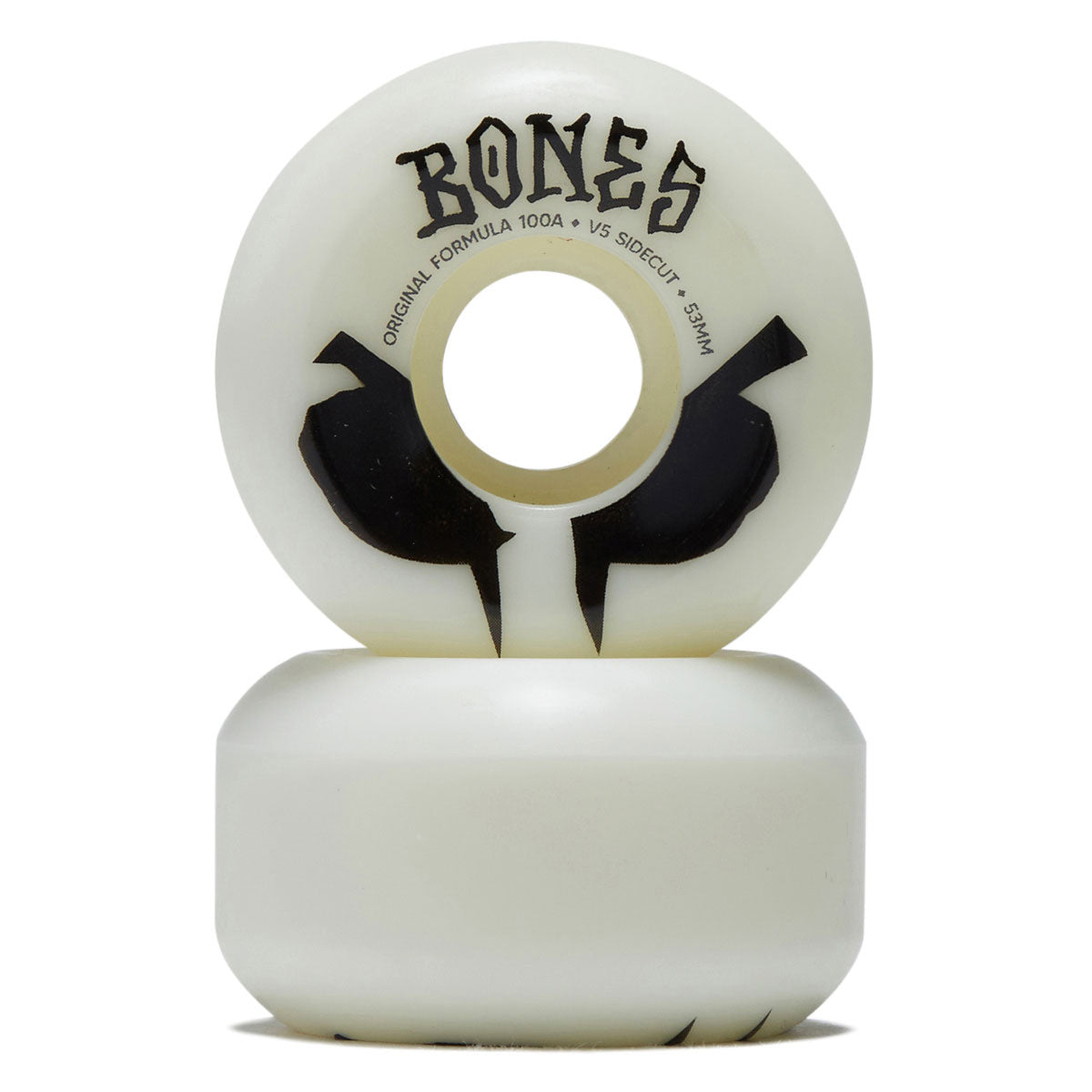 Bones 100s Sidecuts 100a V5 Sidecut Skateboard Wheels - White 2026 - 53mm image 2