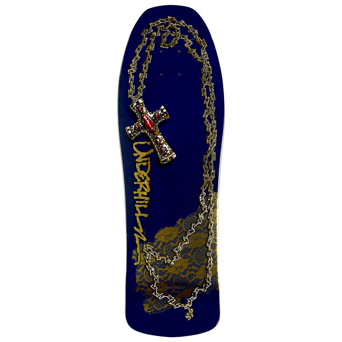 Powell-Peralta Ray Underhill OG Cross 04 Skateboard Deck - Navy/Gold Foil - 10.00
