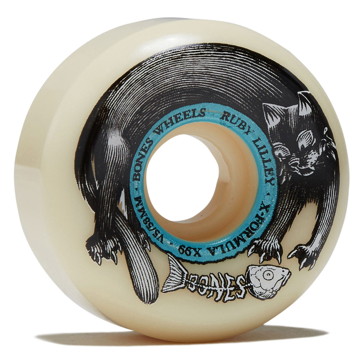 Bones X-Formula Lilley Black Cat 99a V5 Sidecuts Skateboard Wheels - 58mm image 1